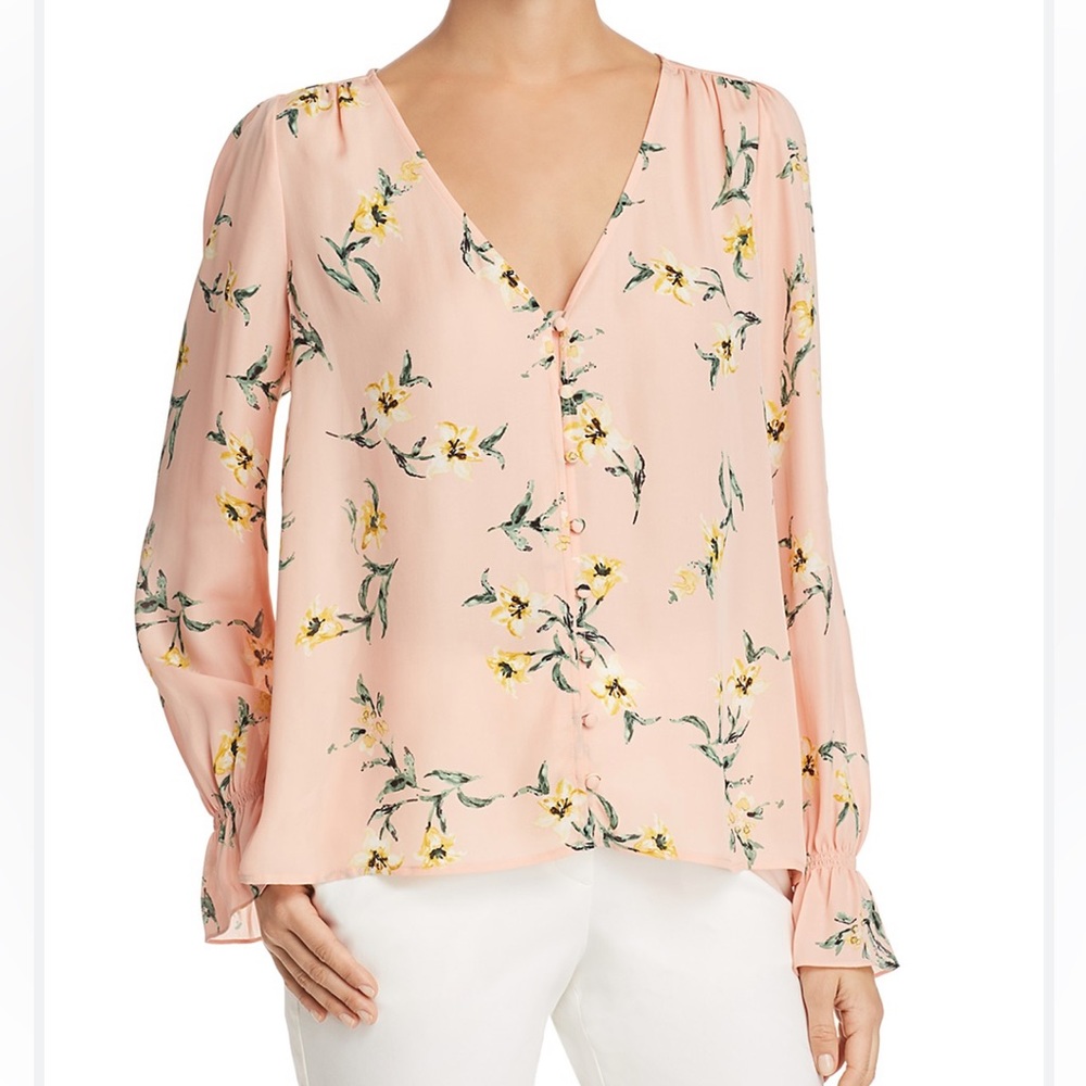 Joie 100% silk Bolona floral blouse size xs